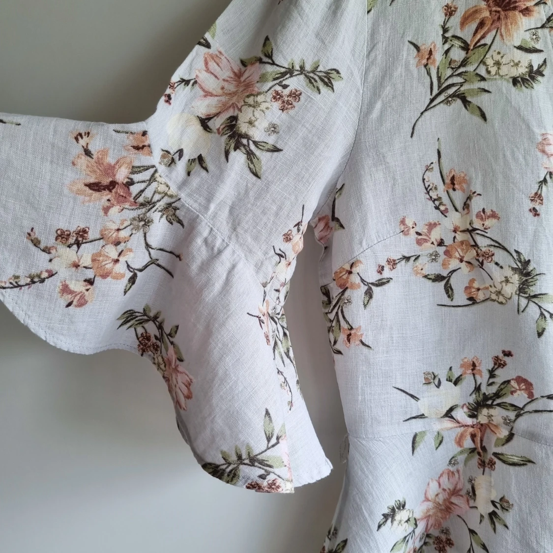 Blommig linneblus Zara - 2