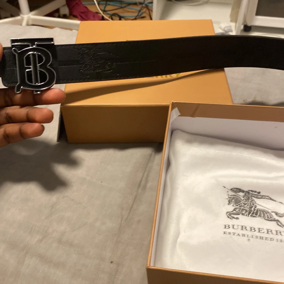 Burberry bälte med klassiskt rutmönster - 3