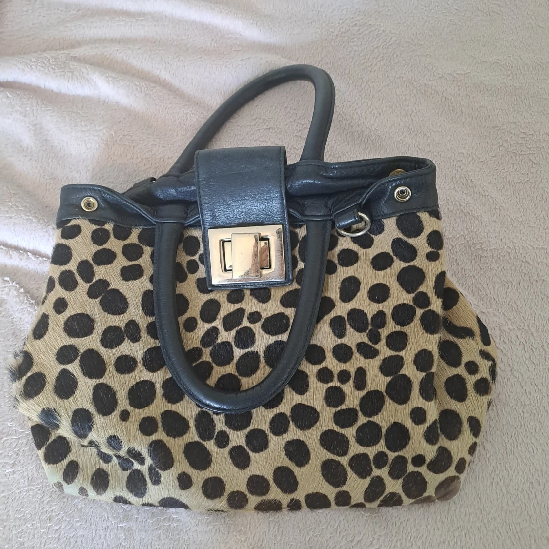Y2k Leopardmönstrad handväska  - 1