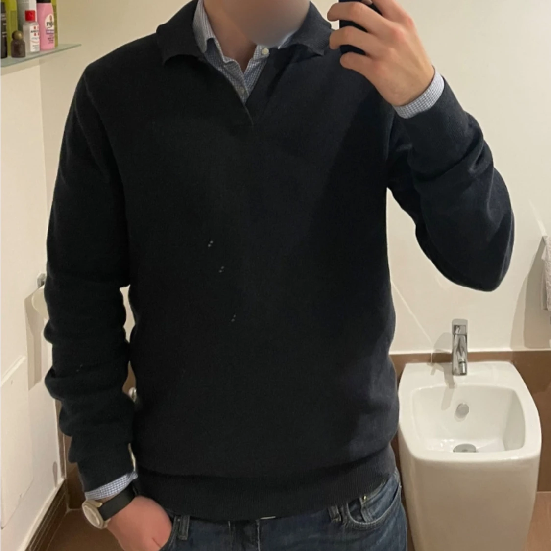 John Henric stickad polotröja