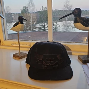 Svart keps med Chicago Bulls-logga - Snygg svart keps med broderad Chicago Bulls-logga framtill. Kepsen har justerbar passform och texten 'BULLS' broderad baktill. Perfekt för sportfantaster och streetwear-entusiaster.