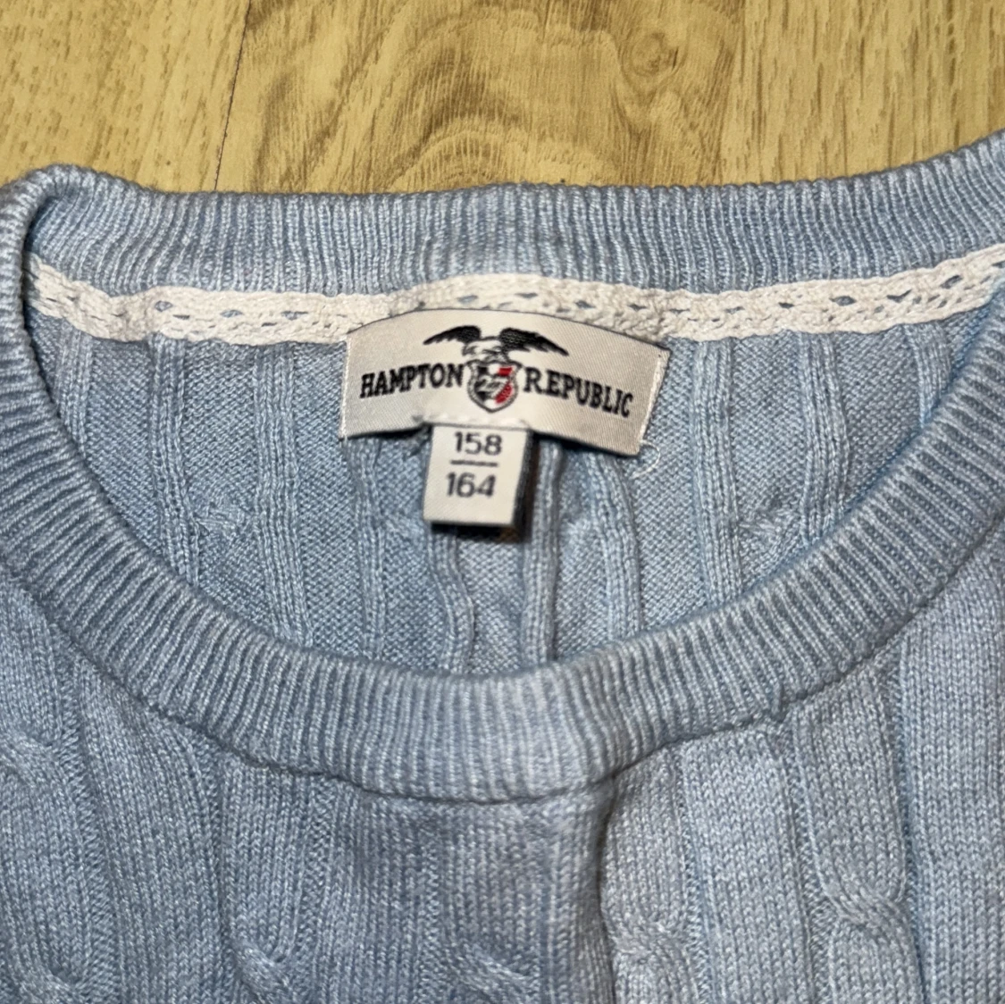 Ljusblå stickad tröja från Hampton Republic - 2