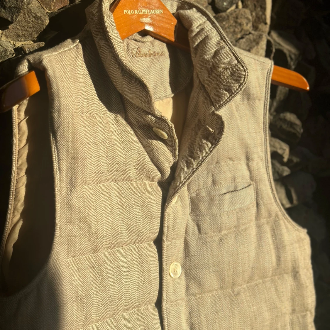 Beige quiltad väst från Stenströms  - 1