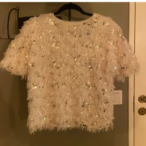 Topp från Zara  - Säljer denna fina topp från Zara strl Xs, första och andra bilden är lånad! 