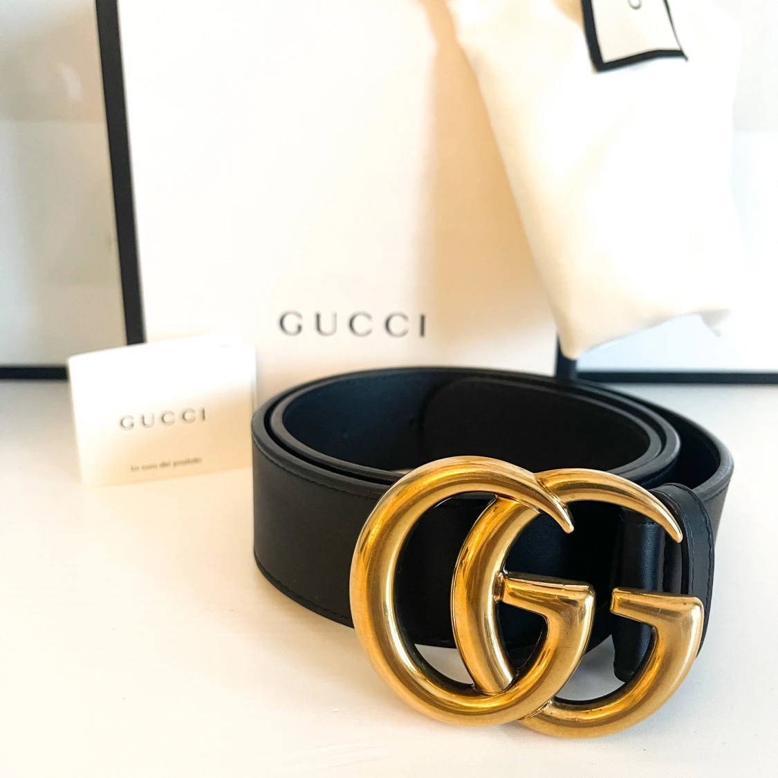 GUCCI Double G Bälte - Äkta, kvitto finns!