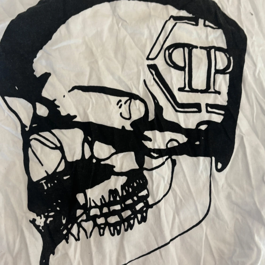 Filip Plain Vit t-shirt med dödskalletryck från Philipp Plein - 1