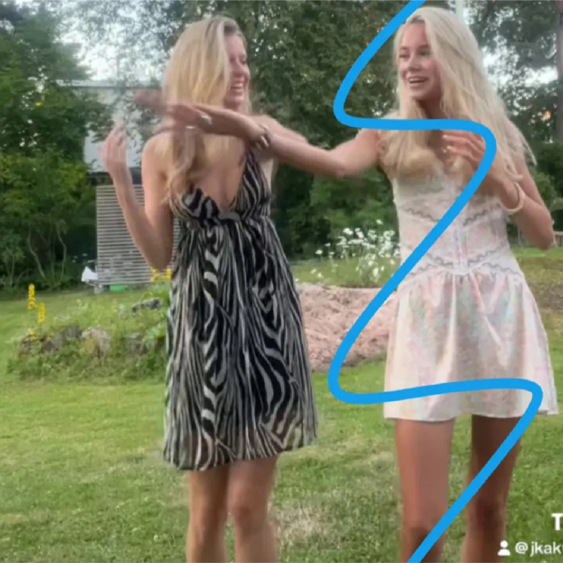 Zebramönstrad kort klänning - 3