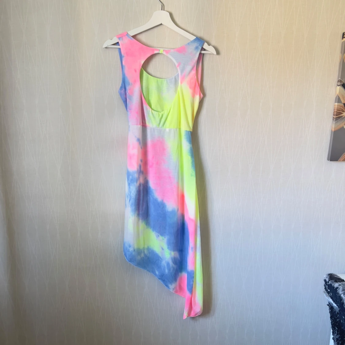 Färgglad asymmetrisk klänning L - 1