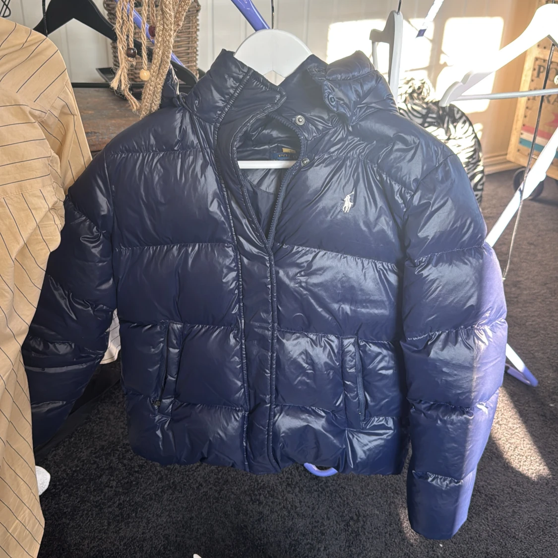 Mörkblå pufferjacka från Polo Ralph Lauren