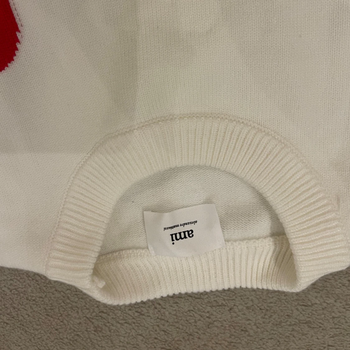 Vit stickad tröja från Ami - 2