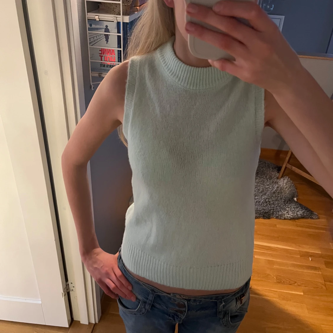 Mintgrön ärmlös topp från Design by Si