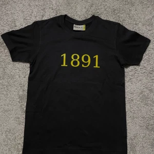 AIK t-shirt - Svart t-shirt med tryck i gult. Framsidan har siffran '1891' och baksidan texten 'Derby Kungarna'. Alla storlekar finns. 50% går till tifo grupperna 