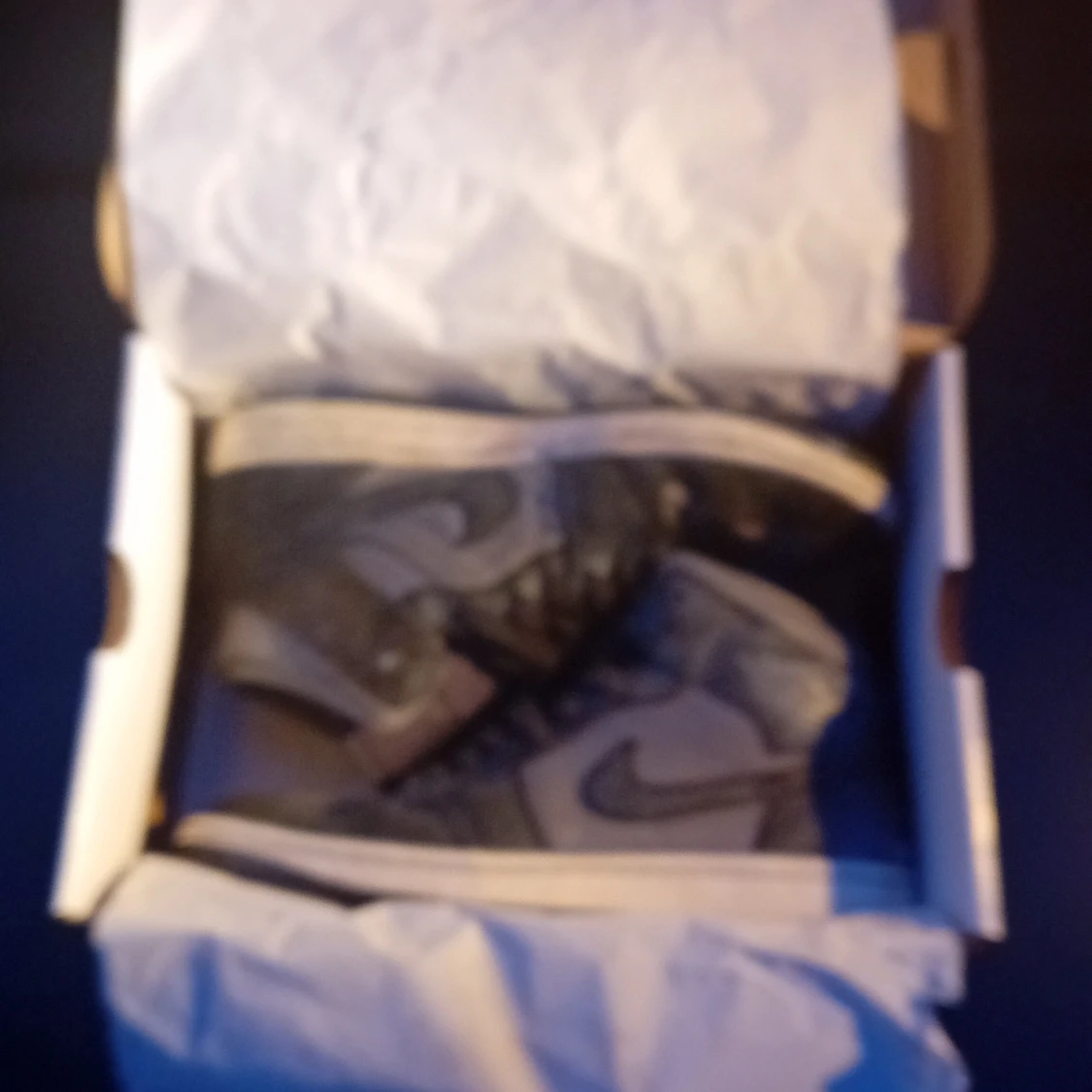 Nike Air Jordan 1 i grått och svart