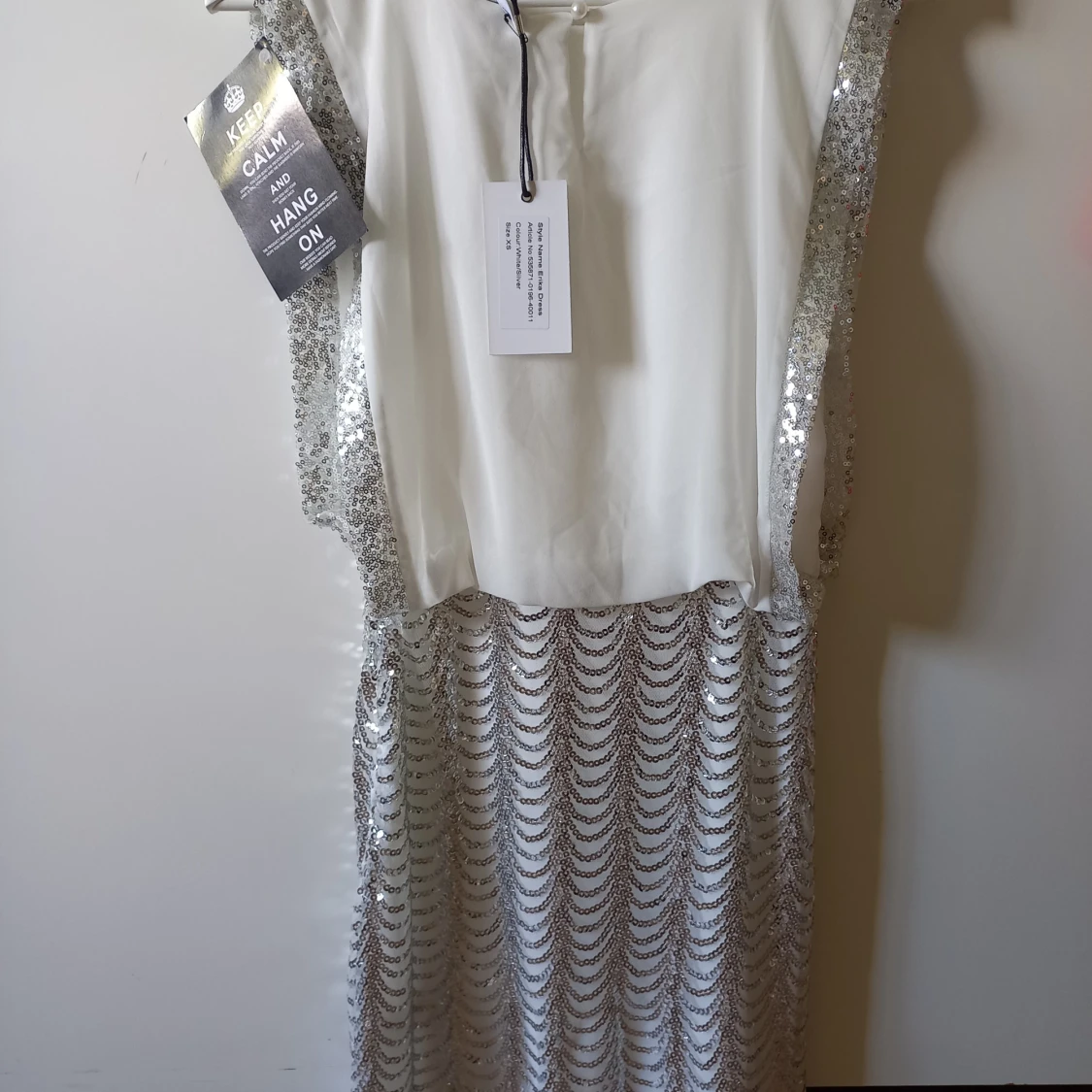 Vit paljettklänning från Model Behaviour - 1