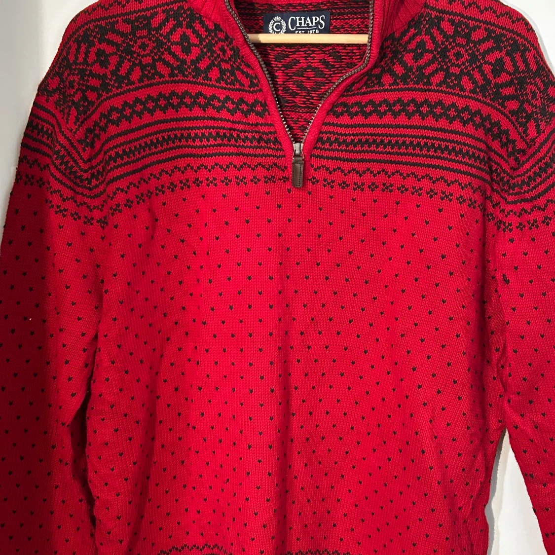 Red CHAPS Ralph Lauren sweater