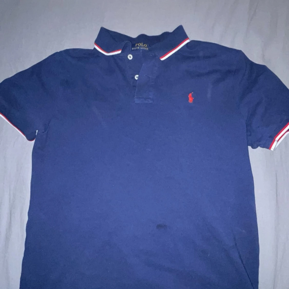 Blå pikétröja från Ralph Lauren