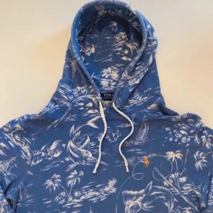Unik Ralph lauren hoodie - Unik ljusblå Ralph Lauren hoodie med tryck, Mycket bra skick, Storlek S Pris kan diskuteras, Skriv vid minsta fråga eller fundering👍💯