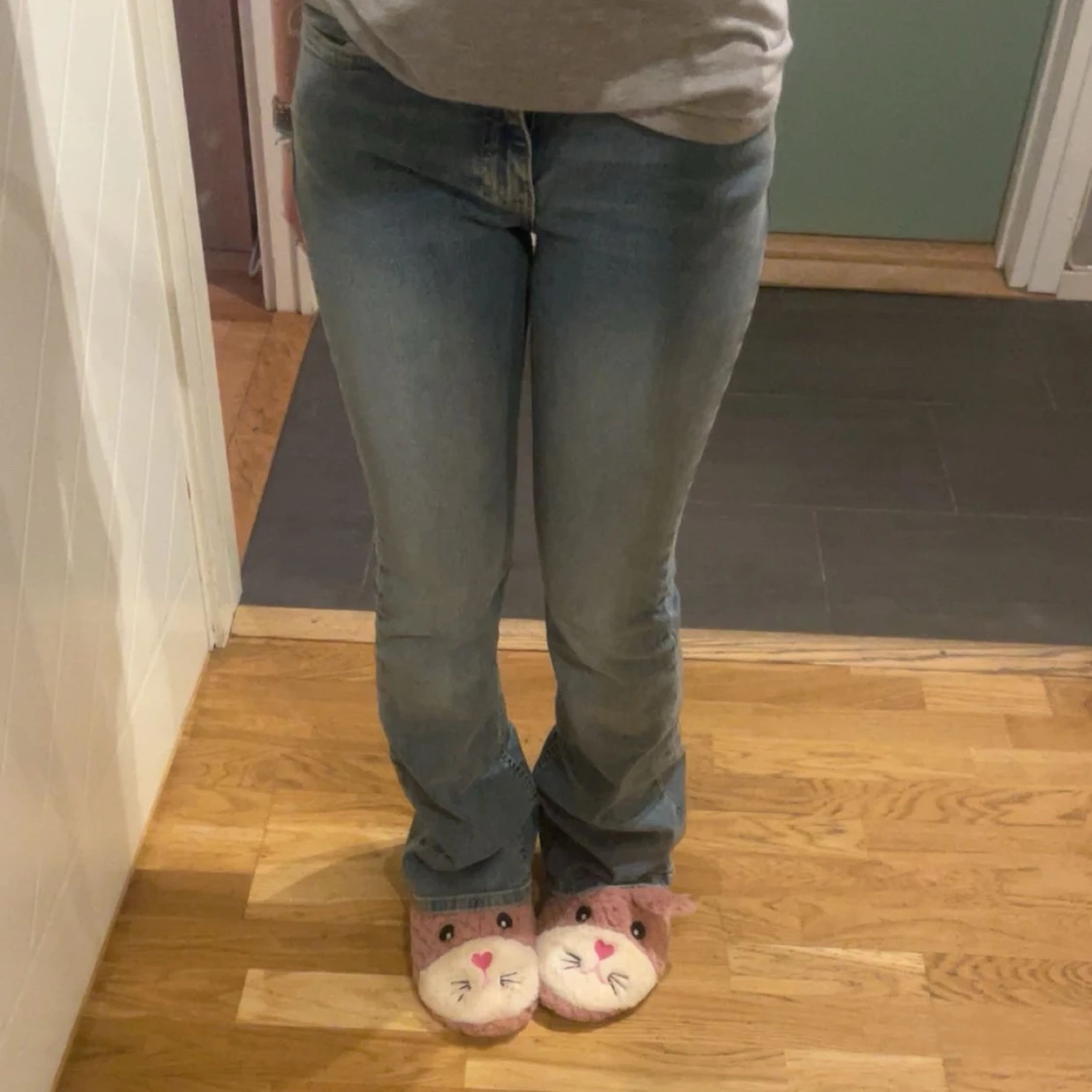 Blå bootcut jeans - 1