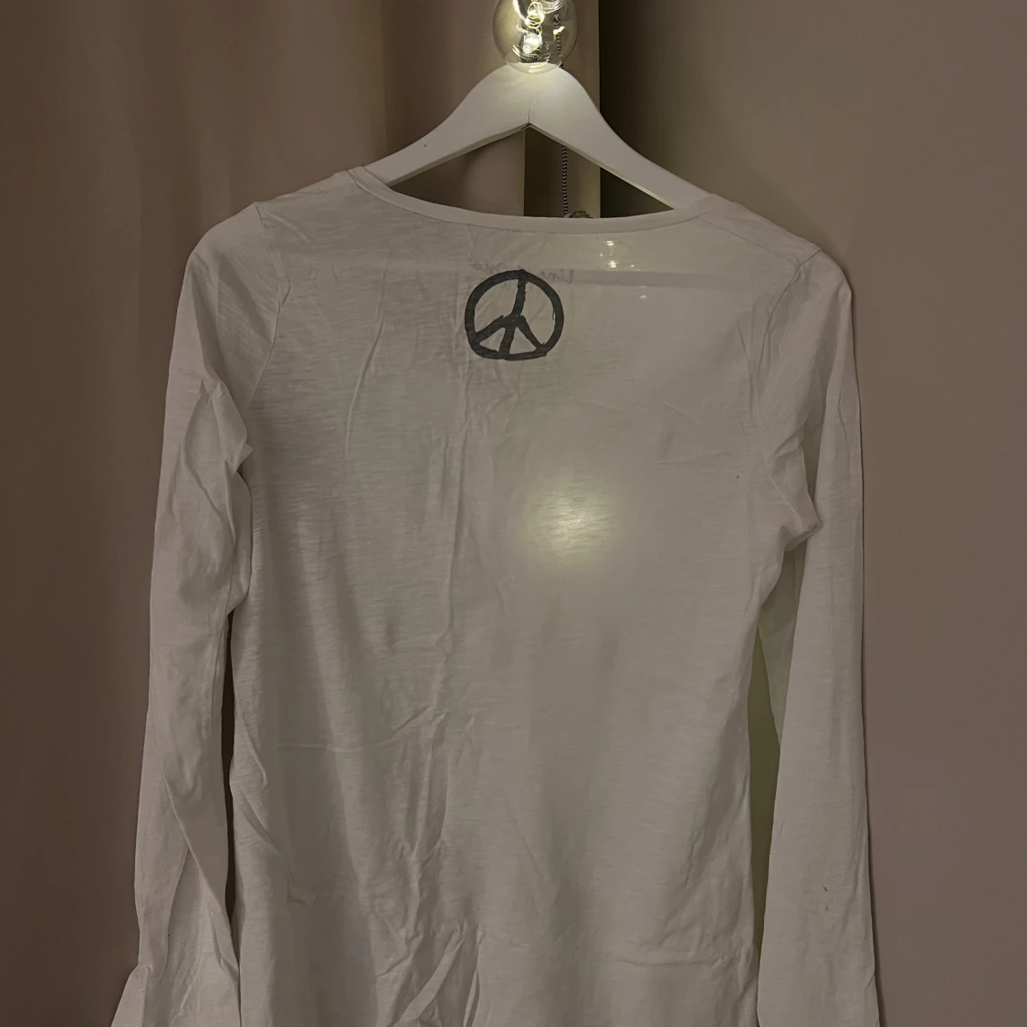 Vit långärmad topp  - 2