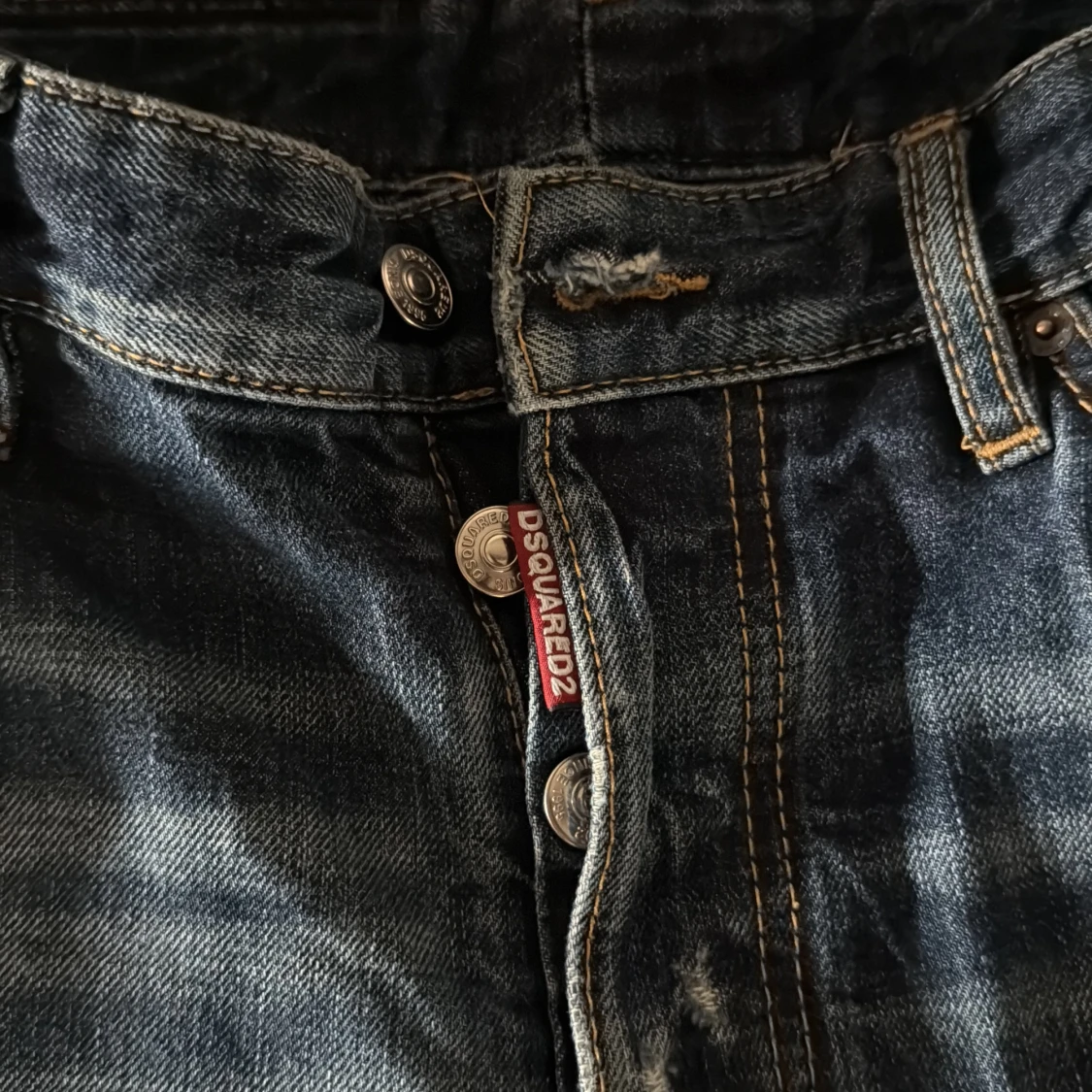 Dsquared2 blå jeans med patch - 2