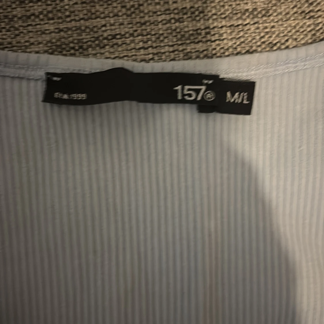 Ljusblå ribbad topp från 157 - 1