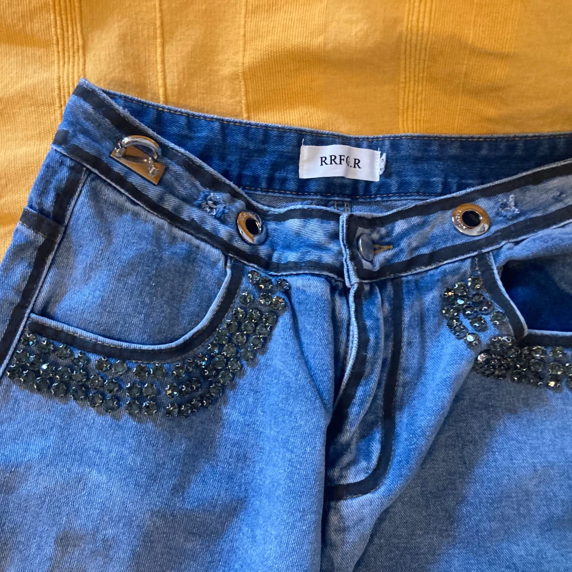 Miss sixty Ljusa högmidjade wide leg jeans med bling • RRFG&R - 3