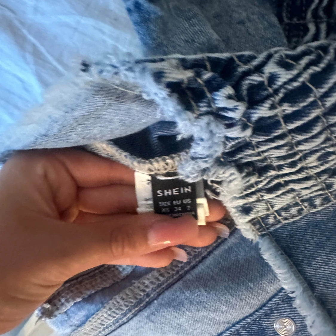 Jeans tubtopp från SHEIN med knappar - 1