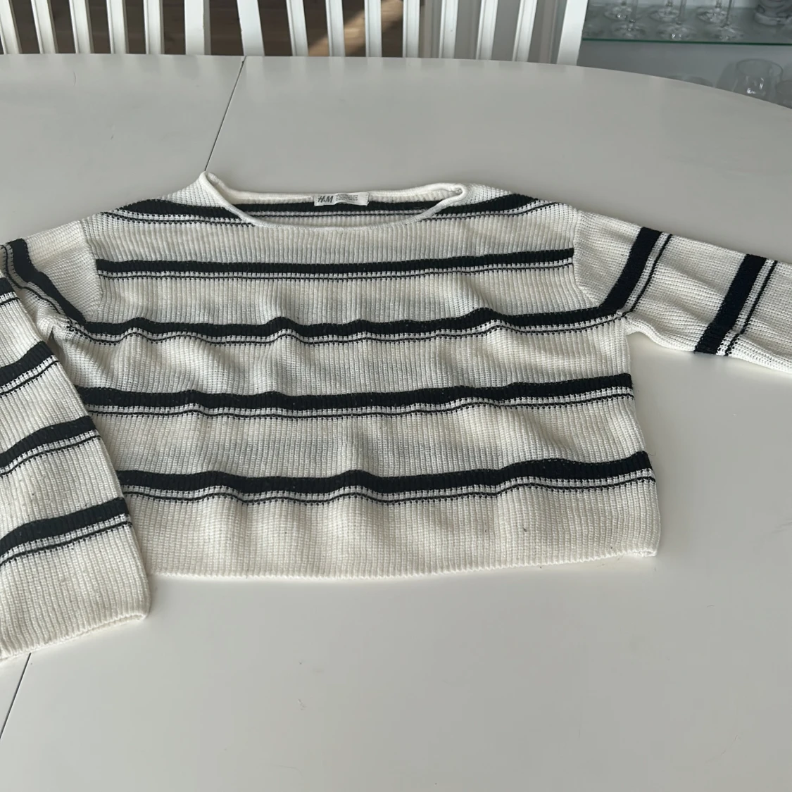 Randig stickad tröja från H&M