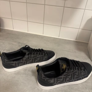  Fendi skor Herr Storlek 45 (Kom gärna med bud) - Svarta sneakers från Fendi med klassiskt FF-monogram i grått., har tyvärr ingen box men skorna är ALRIG ANVÄNDA. bara testade hemma, Storlek 45 kom gärna med bud eller bytesförslag Kan fraktas eller hämtas