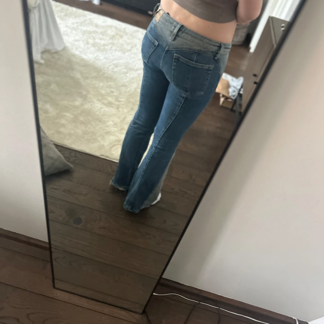 Blå bootcut jeans - 2
