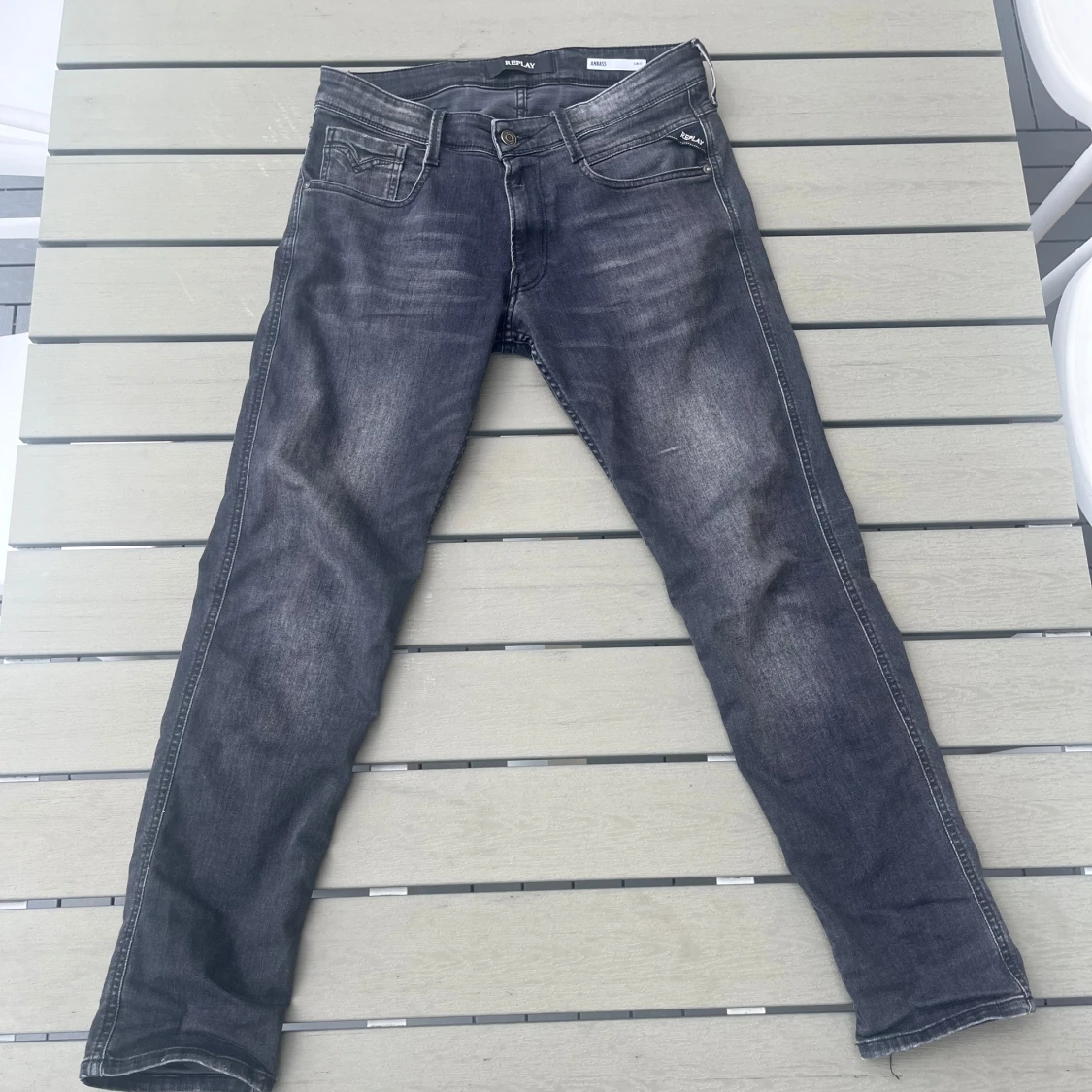 Replay Anbass Mörkgrå Jeans - 1