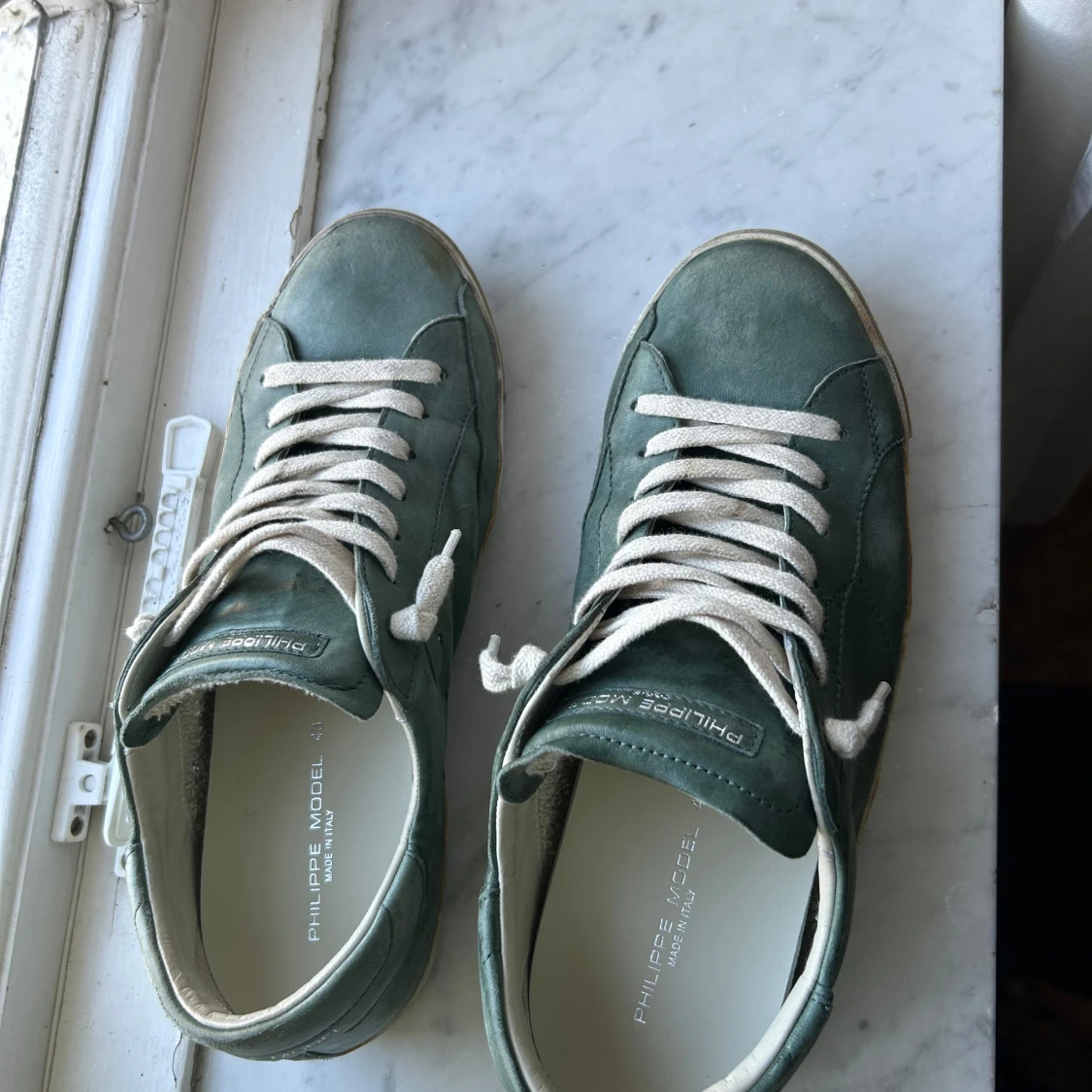 Helt nya, Olivgröna Philippe Model sneakers  - 2