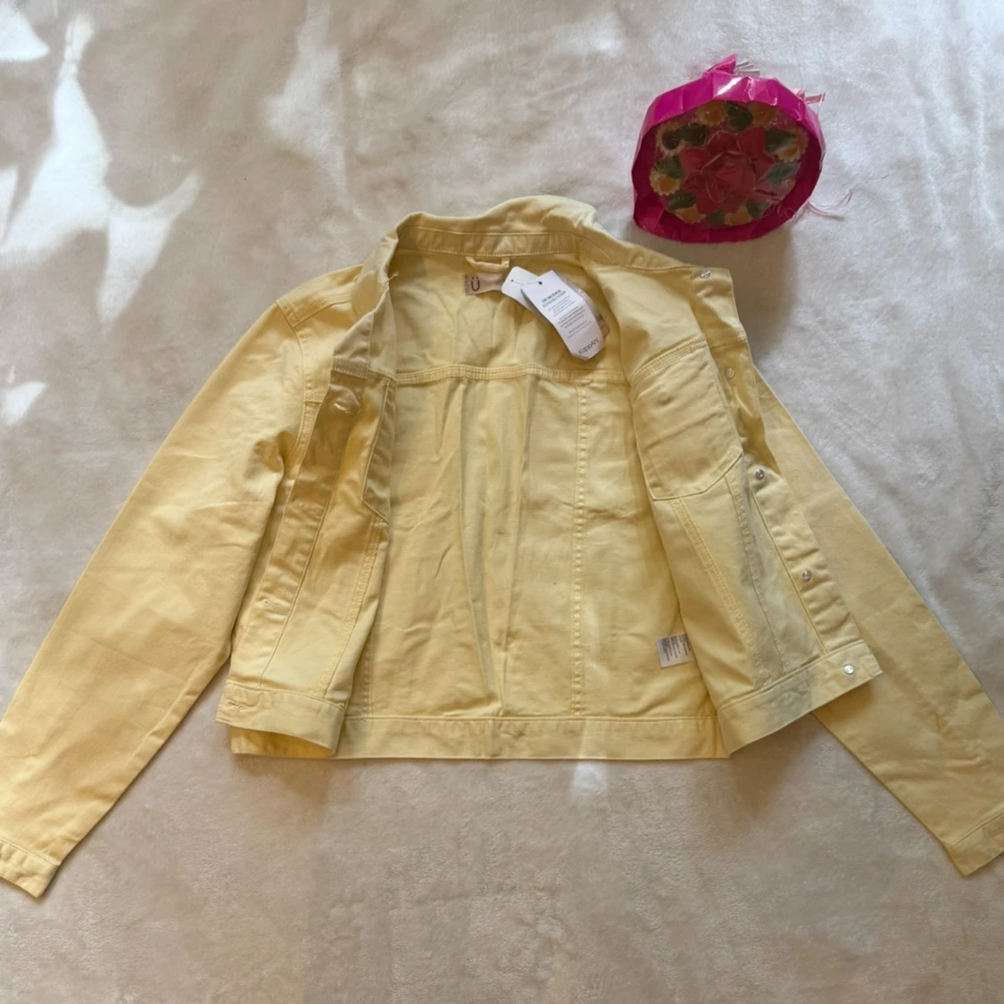 Barn Ljusgul jeansjacka från UO - 1