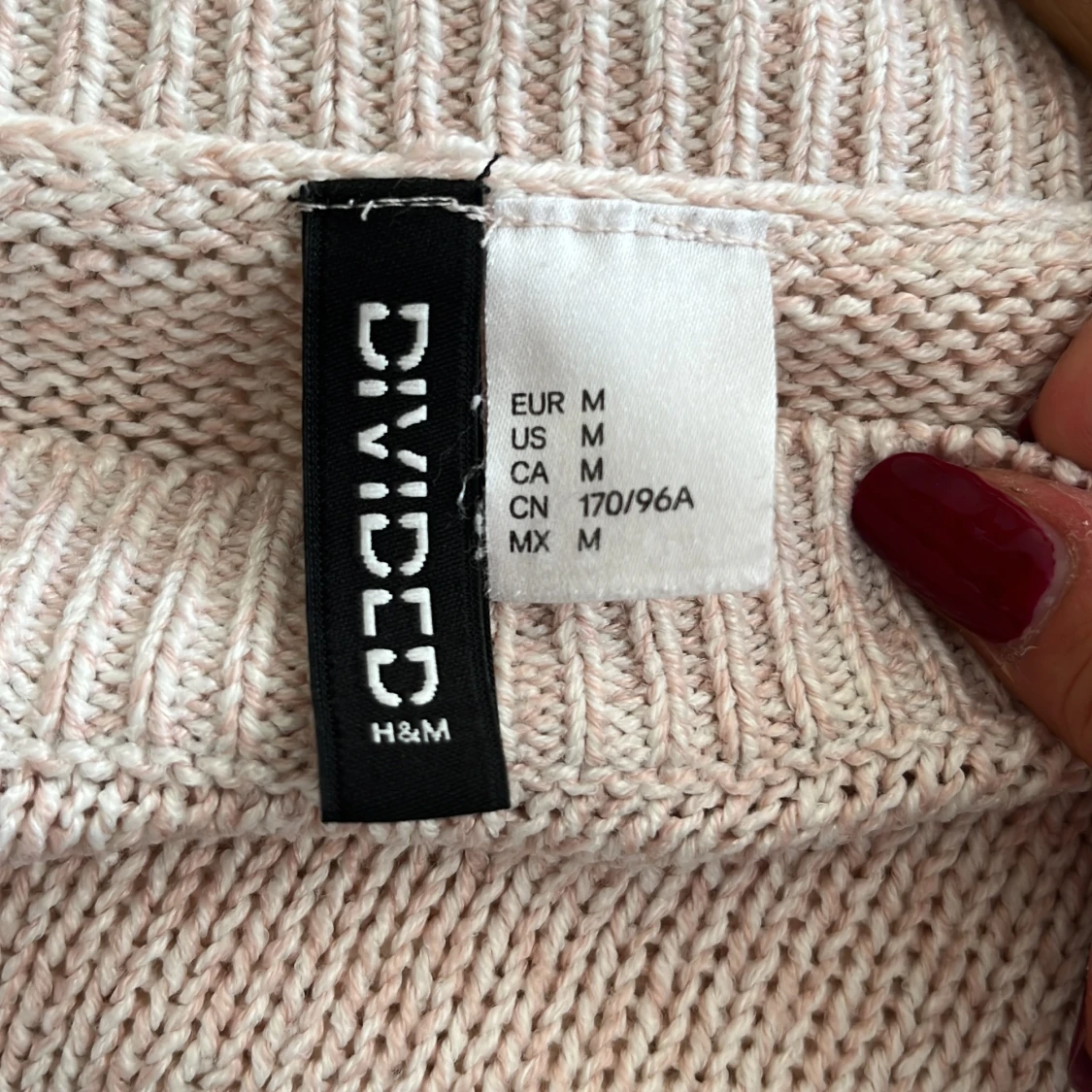 Ljusrosa stickad tröja från H&M Divided - 2