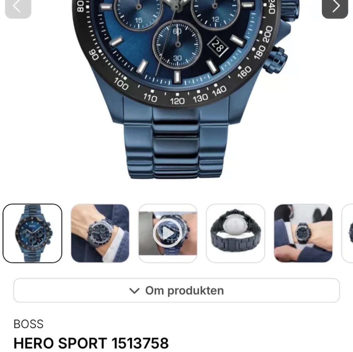 Svart kronografklocka från Hugo Boss - 4