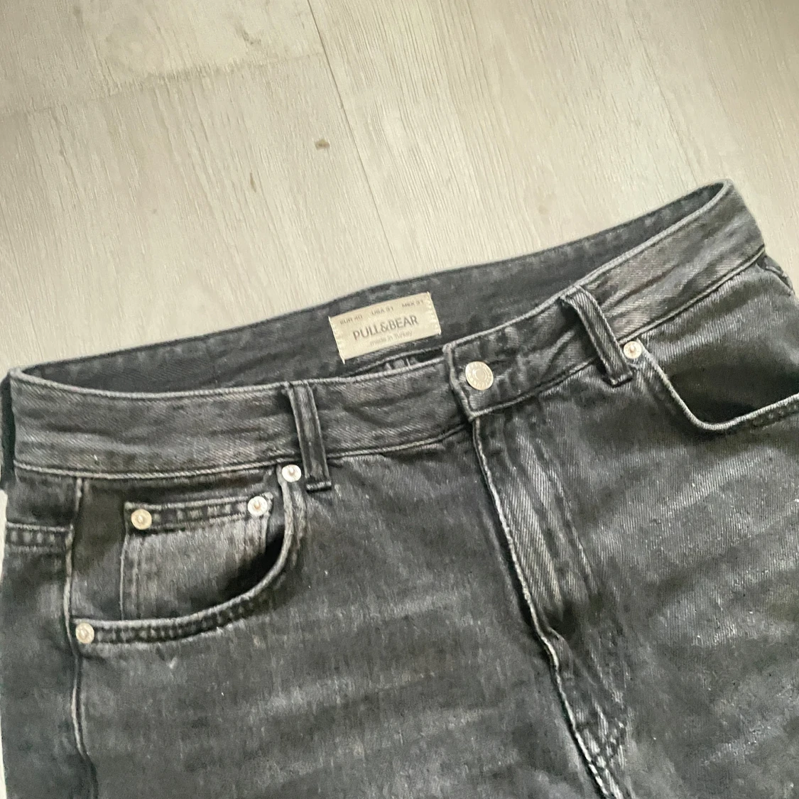 Svarta wide jeans från Pull&Bear - 1