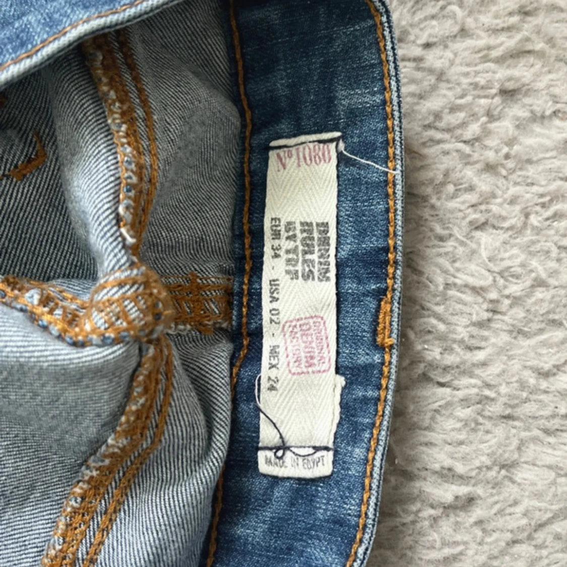 Vintage lågmidjad minikjol denim - 4