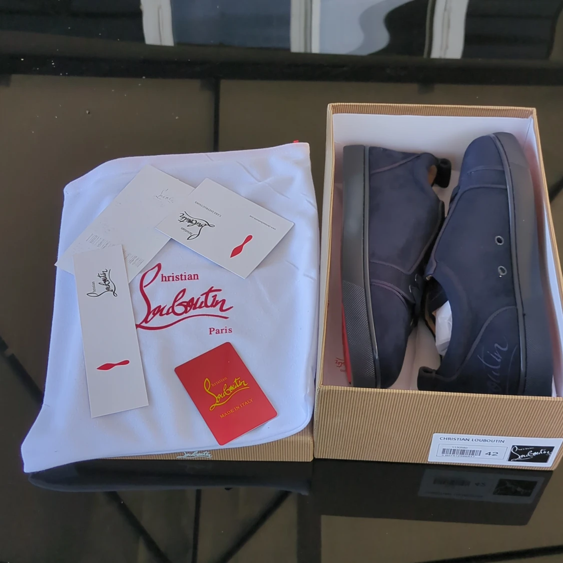 Mörkblå sneakers från Christian Louboutin - 1