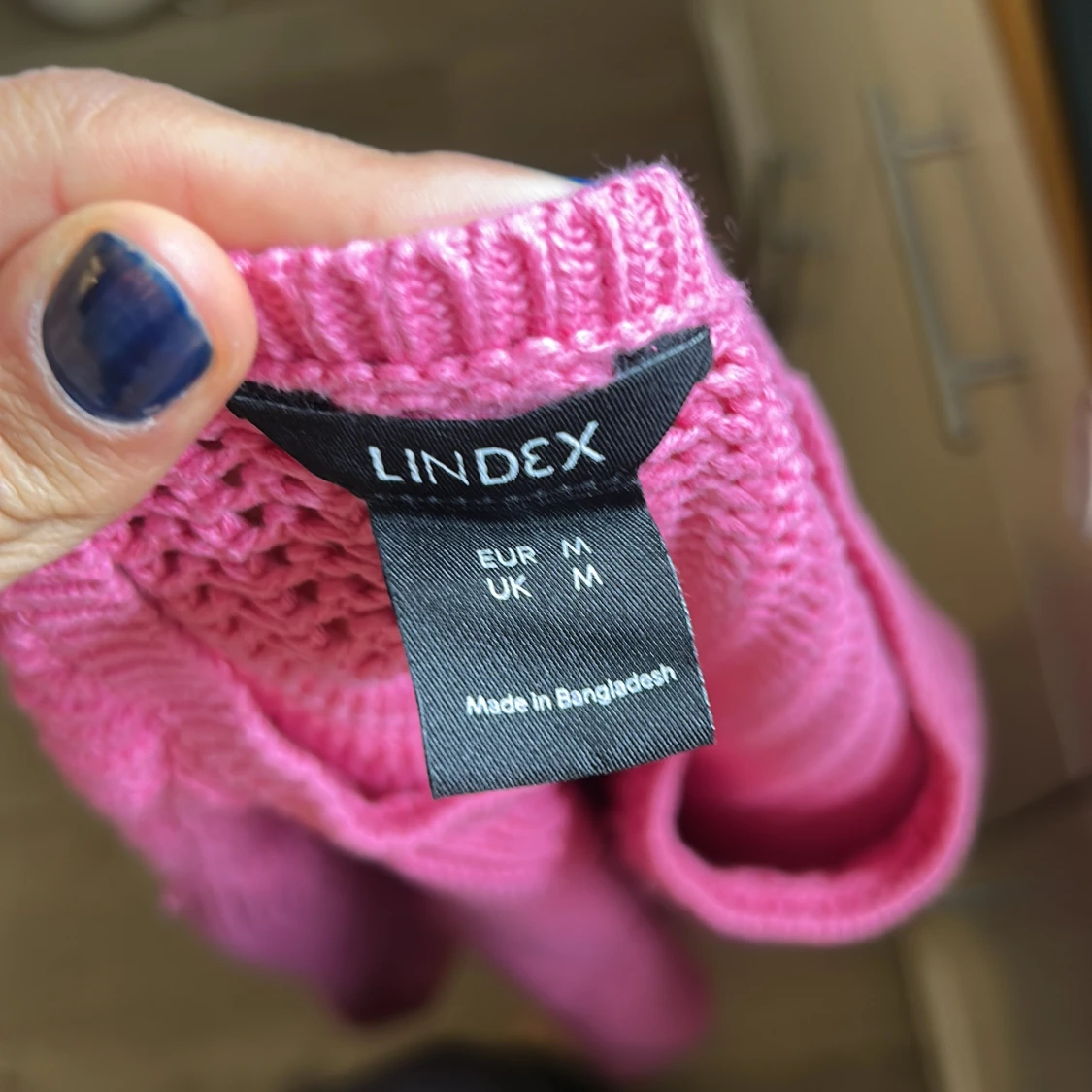 Rosa stickad tröja från Lindex - 2