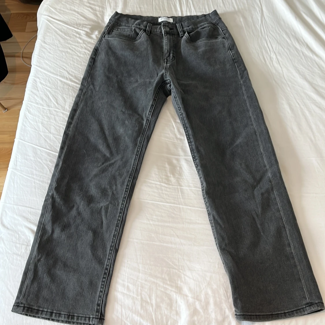 Svarta wide jeans från Lindex, strl 164 - 2
