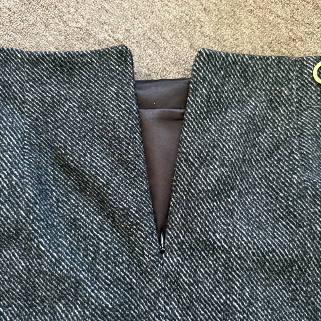 Grå kortkjol med slits från Stockh LM - 4