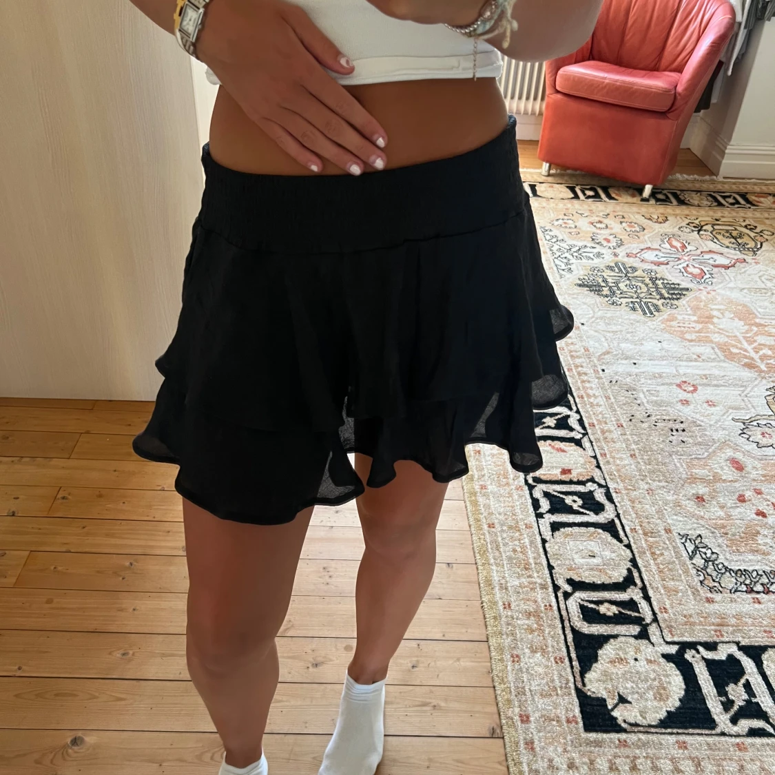 Svart volangkjol/topp - 2