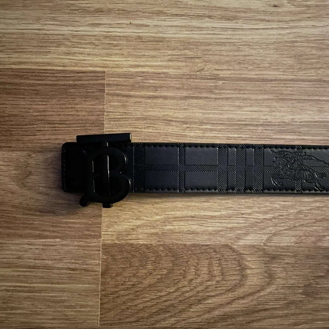 Burberry rutigt skärp med B-spänne - 3