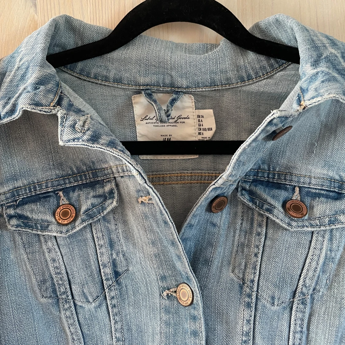 Ljusblå jeansjacka från H&M - 3