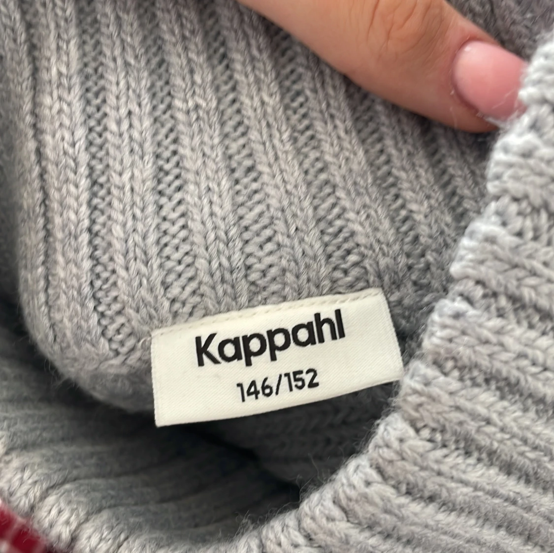 Stickad grå tröja  - 3