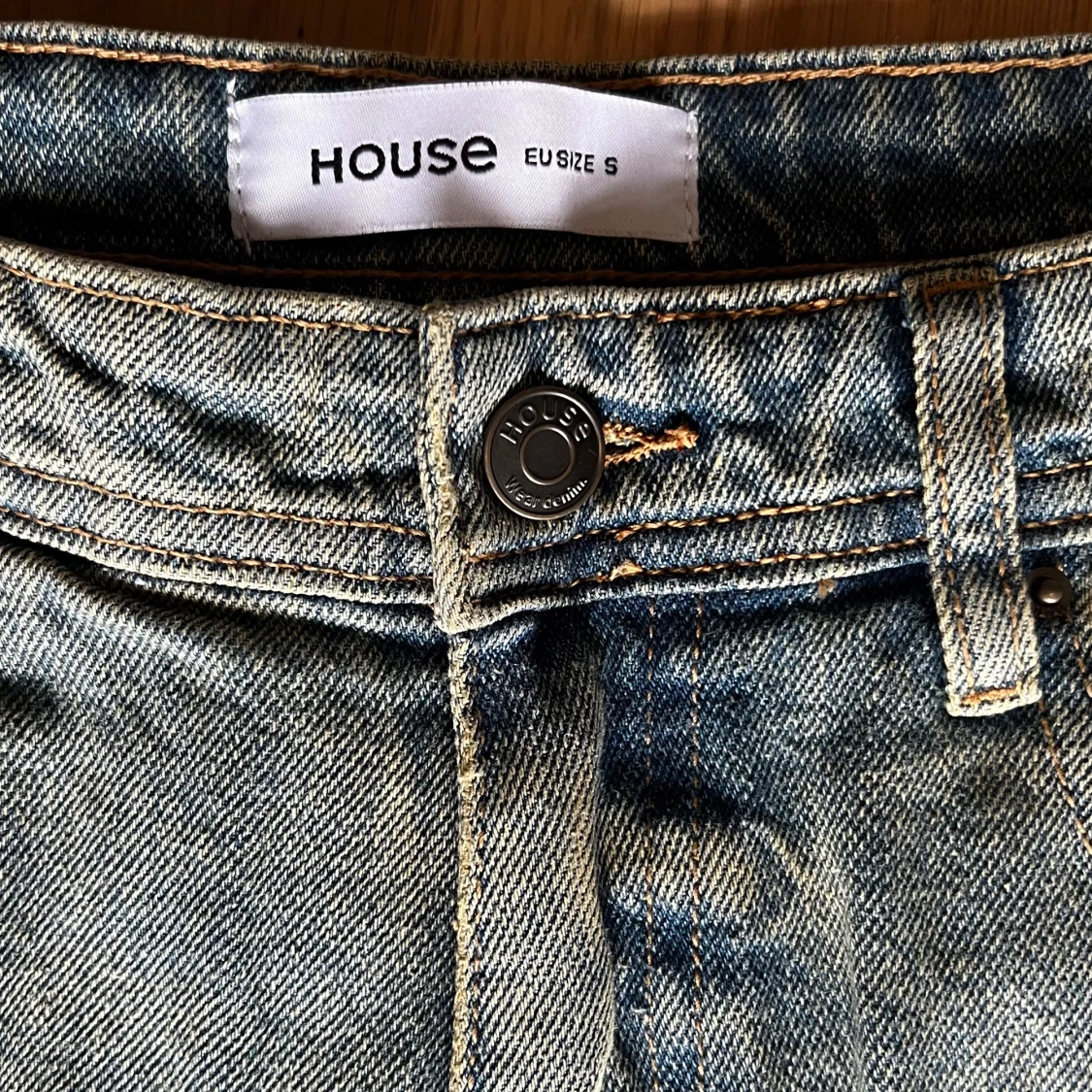 Blå wide jeans från House, S - 2