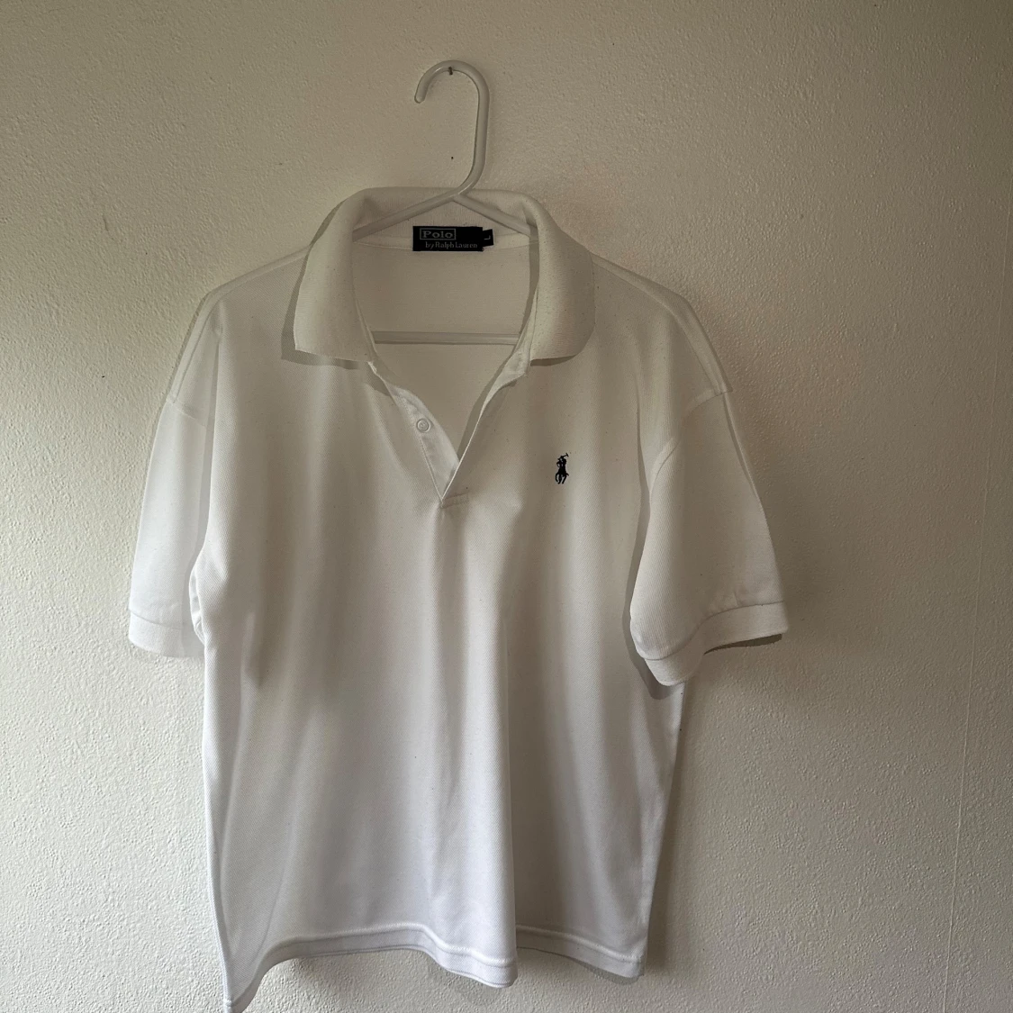 Vit pikétröja från Ralph Lauren