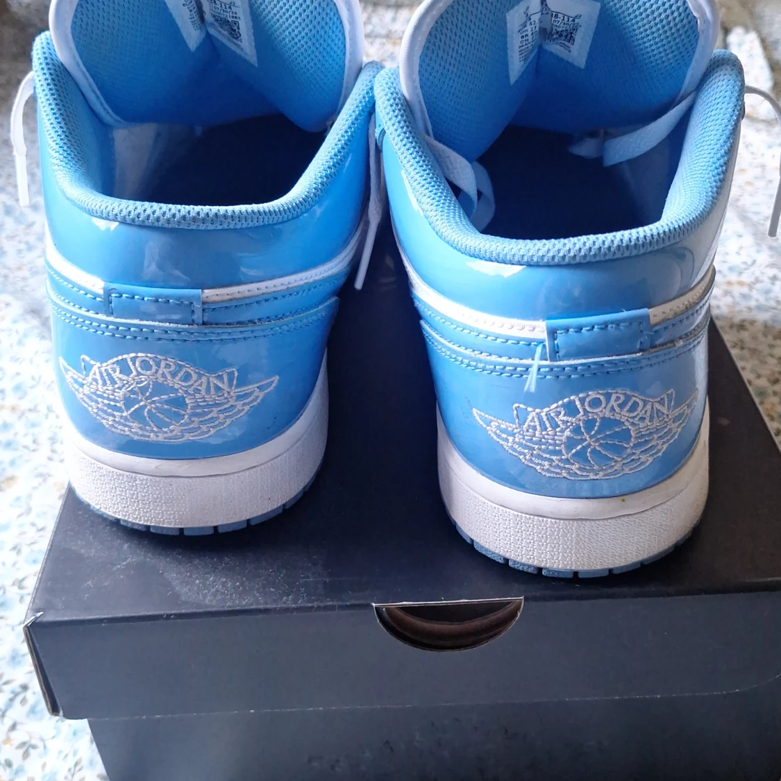 Nike Air Jordan 1 Low UNC blå/vit - 1