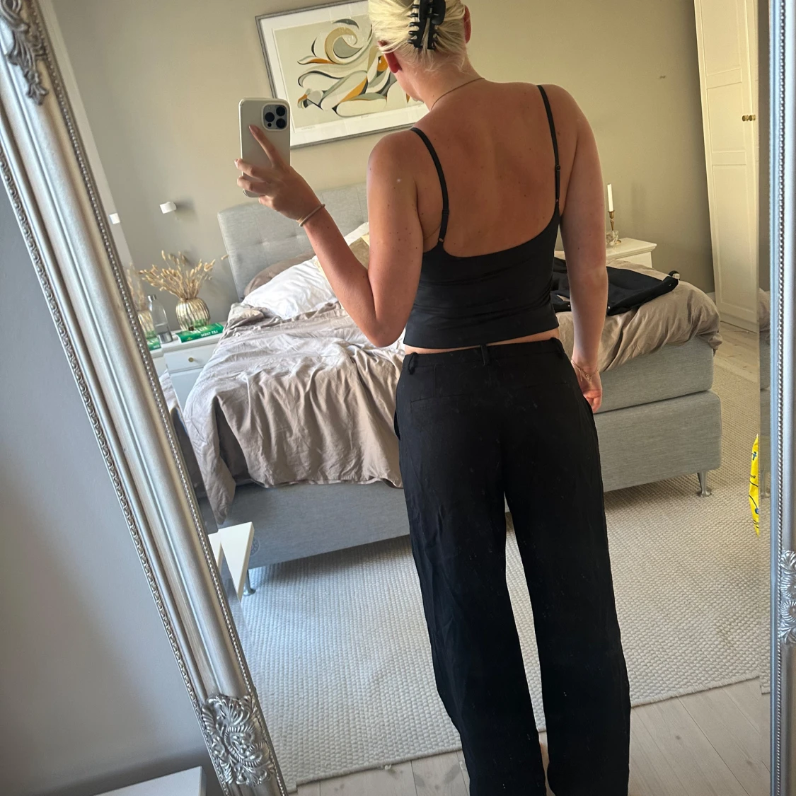 Svarta kostymbyxor från Lindex, strl 36 - 1