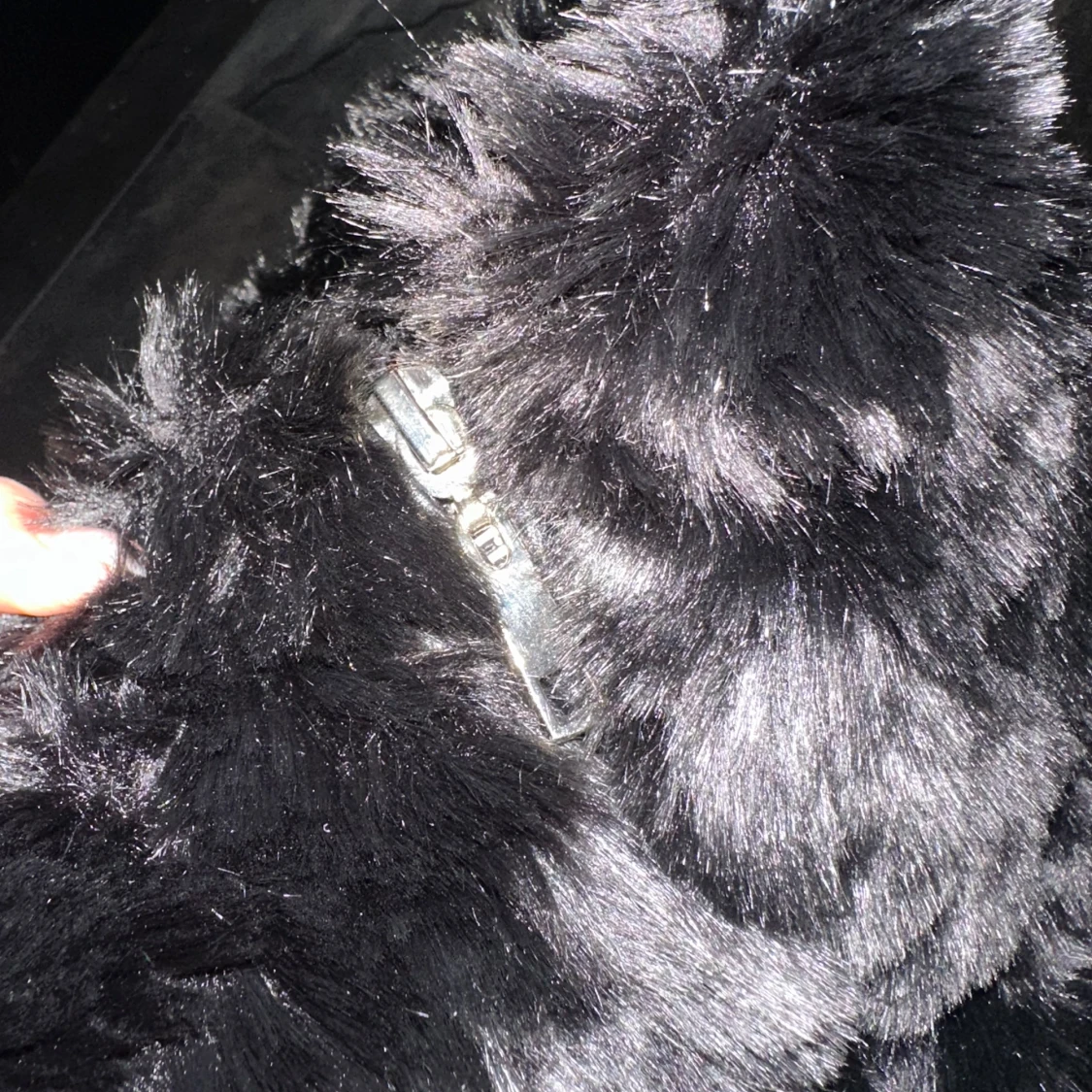 Svart pälsjacka från Softy, stl S - 2